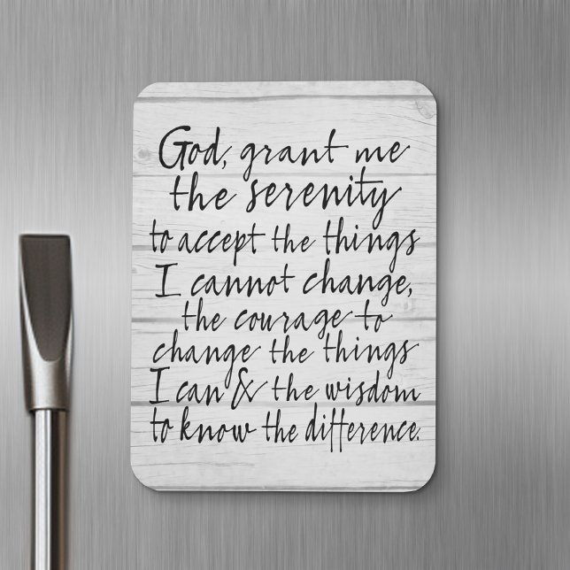 Íman Oração Serenidade - Script Moderno de Caligrafia S (fridge magnet - serenity prayer)