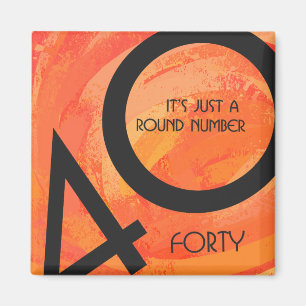 Íman Orange 40 Decade Birthday