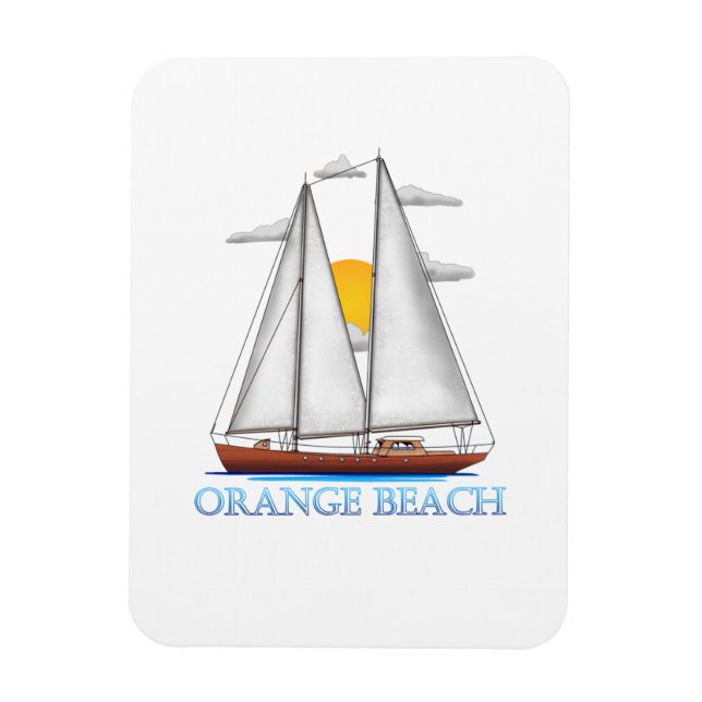 Íman Orange Beach Coastal Sailer Náutico (Vertical)