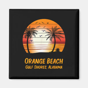 Íman Orange Beach Golfo Shores Alabama Vintage Sunset R