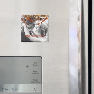 Íman Orange Brown Foliage Namorados Adicionar Sua Própr