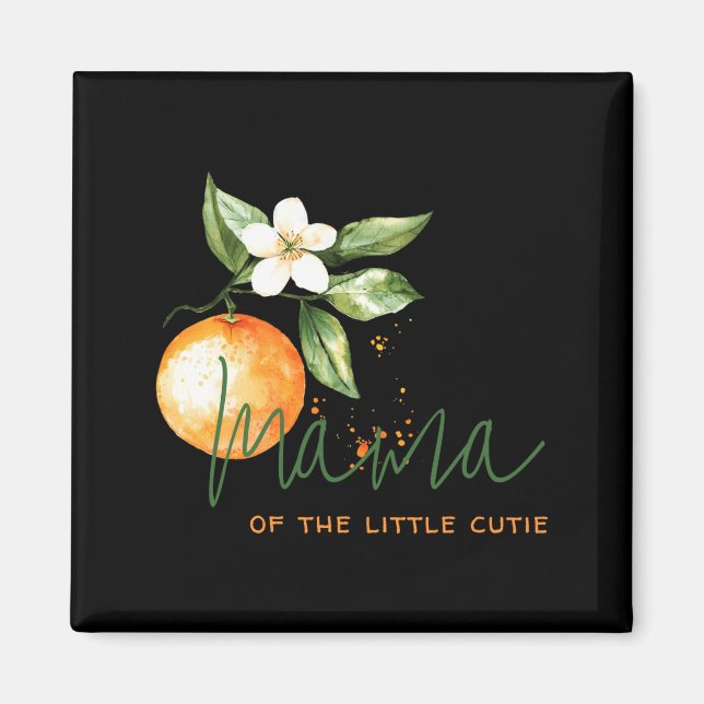 Íman Orange Citrus Little Cutie Baby Shower Mama To Be  (Frente)