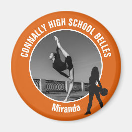 Íman Orange Drill Team Photo High School Dancer