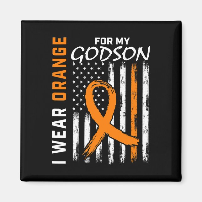 Íman Orange For My Godson Leukemia Cancer Ame (Frente)