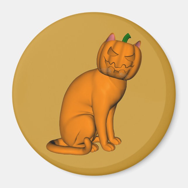Íman Orange Halloween Cat (Frente)