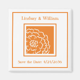 Íman Orange Marigold Wedding Save the Date