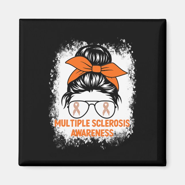 Íman Orange Ribbon Women Ms Multiple Esclerose (Frente)
