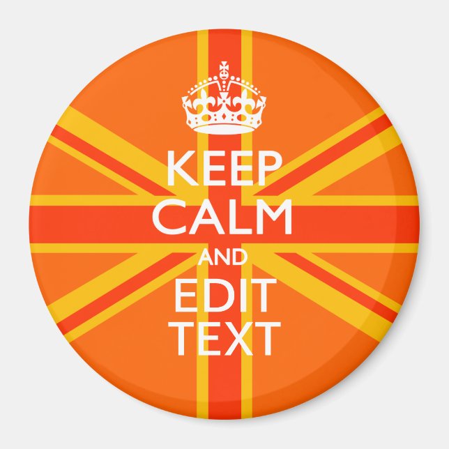 Íman Orange Union Jack British Flag Swag (Frente)