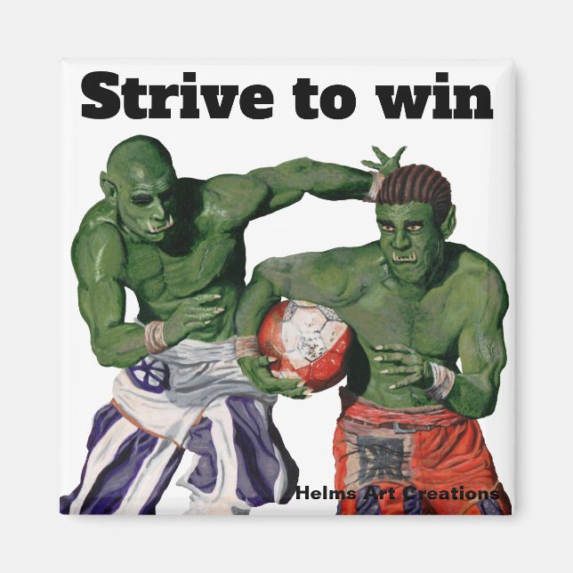 Íman Orc Gladiator Futebol Esporte Fantasia Magnet (Frente)
