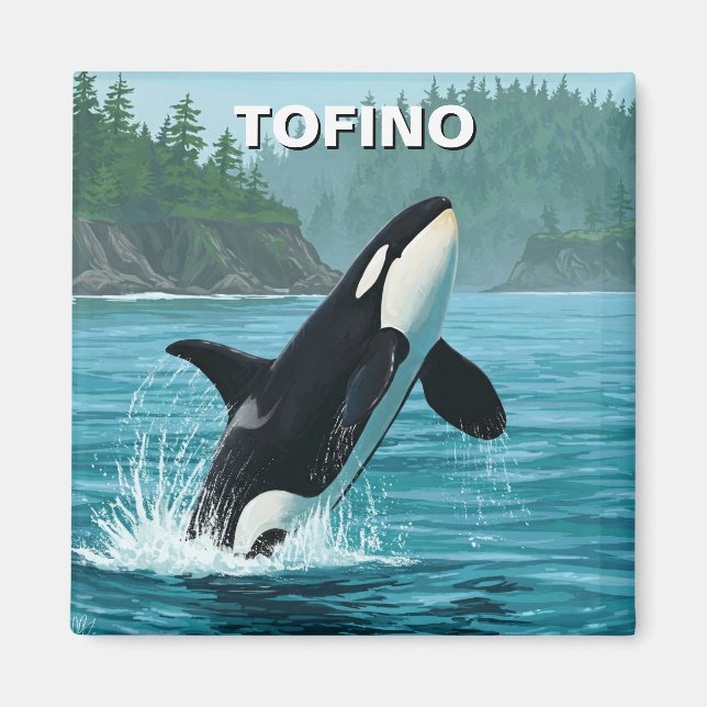 Íman Orca no Tofino Canada Viagem (Frente)
