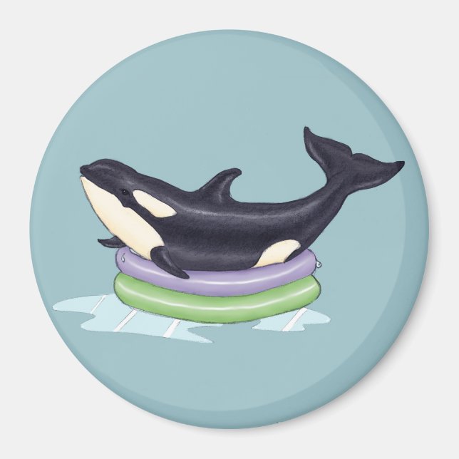 Íman Orca numa piscina de natação (Frente)