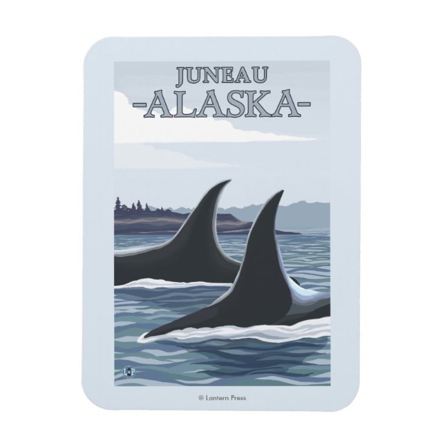 Íman Orca Whales #1 - Juneau, Alasca (Vertical)