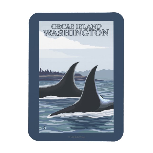 Íman Orca Whales #1 - Orcas Island, Washington (Vertical)