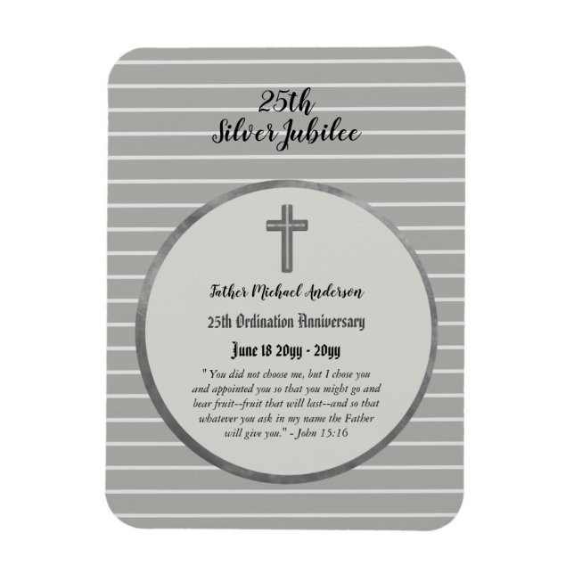 Íman Ordenação por 25 Jubileu prateado (Vertical)