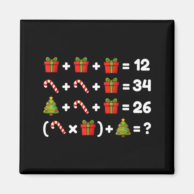 Íman Order Of Operations Quiz Christmas Math Teacher 67 (Frente)