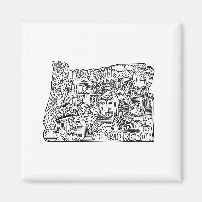 Íman Oregon Doodle (Frente)