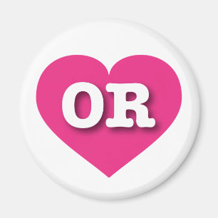 Íman Oregon Hot Pink Heart - Big Love