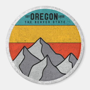 Íman Oregon O Estado Do Beaver Vintage Mountain Souveni