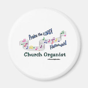 Íman Organista colorido das notas