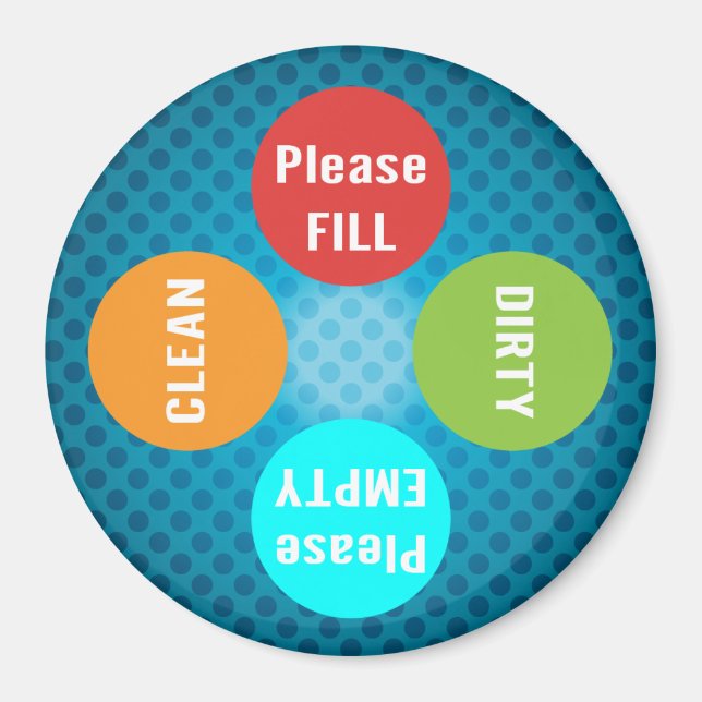 Íman Organizador de máquinas de lavar louça para tarefa (Frente)