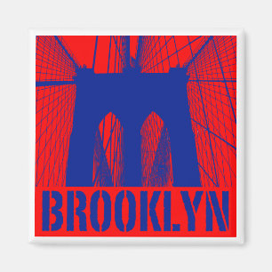 Íman Orgulho 2 da silhueta da ponte de Brooklyn