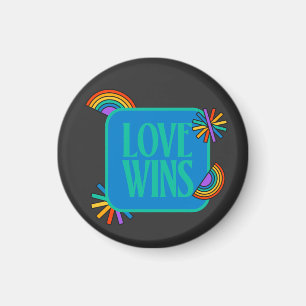 Íman Orgulho, amor ganha. Gay arco-íris lgbtq