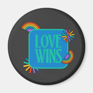 Íman Orgulho, amor ganha. Gay arco-íris lgbtq
