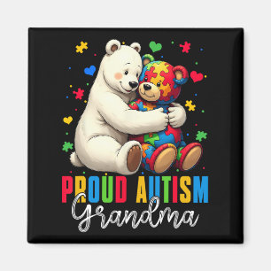 Íman Orgulho Autismo Avó Ursa Autismo Sensibilização Fi