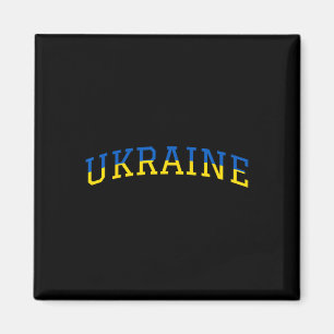 Íman Orgulho Azul Amarelo Patriótico da Ucrânia Suporte