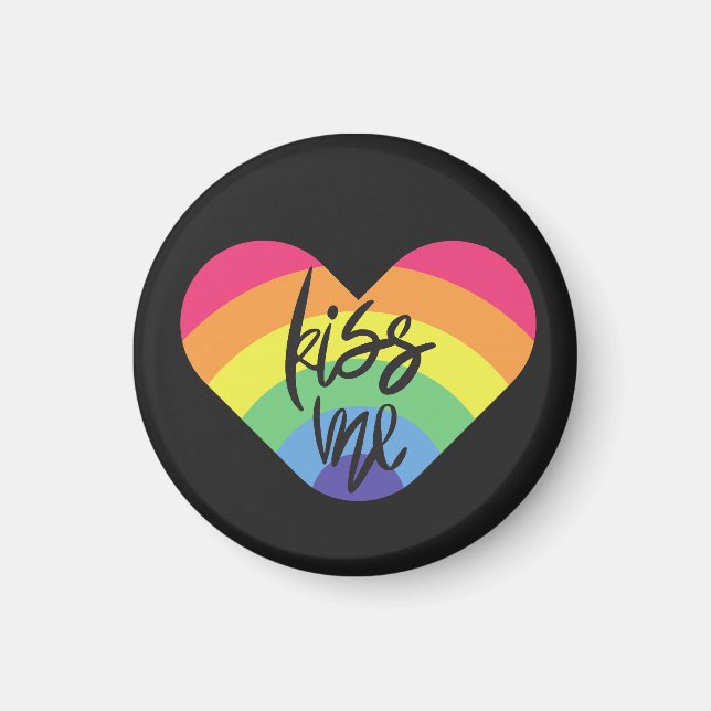 Íman Orgulho, beije-me. O amor é justo. (Frente)