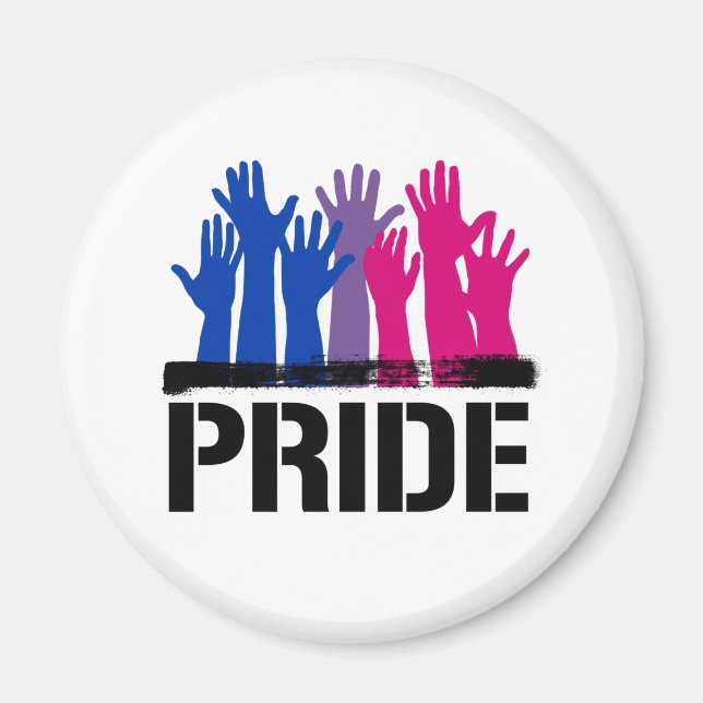 Íman Orgulho Bissexual Juntos (Frente)