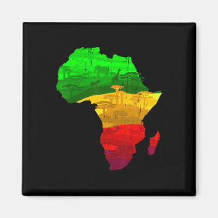 Íman Orgulho da África Mapeia Orgulho Verde Amarelo Ver