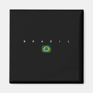 Íman Orgulho da Bandeira do Brasil Vintageretro Futebol
