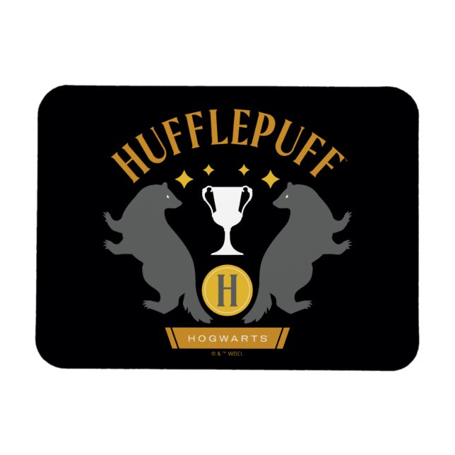 Íman Orgulho da Casa HUFFLEPUFF™ com Grafismo de Texugo (Horizontal)
