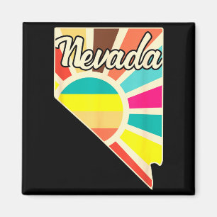 Íman Orgulho de Nevada retrô contorno do estado explosã