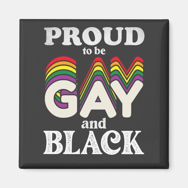 Íman Orgulho De Ser Orgulho LGBT Gay E Negro (Frente)