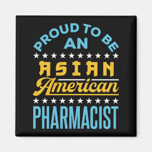 Íman Orgulho de ser um Farmacêutico Americano Asiático