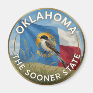Íman Orgulho do Estado de Oklahoma ✦ Patrimônio Sooner