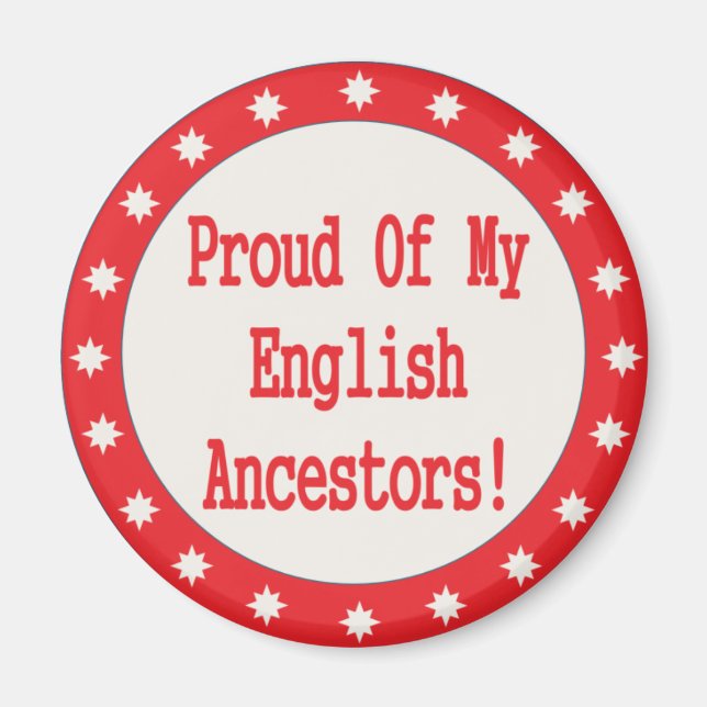 Íman Orgulho Dos Meus Ancestrais Ingleses (Frente)