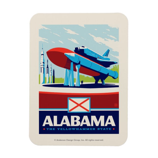 Íman Orgulho Estatal | Alabama (Vertical)