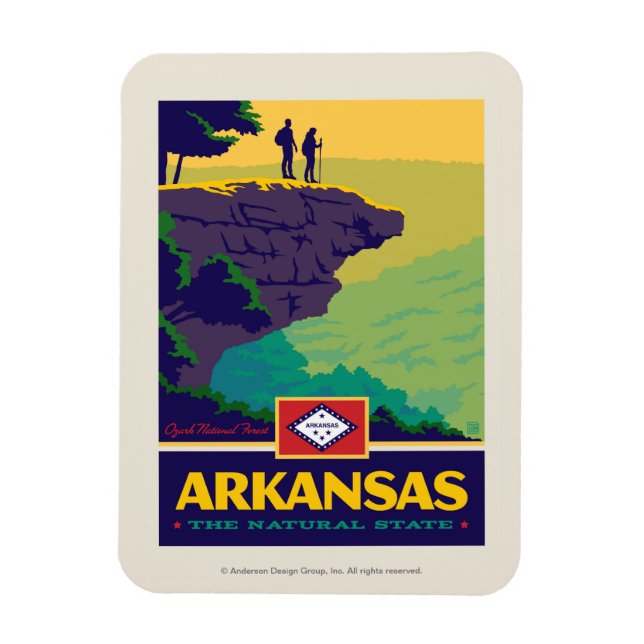 Íman Orgulho Estatal | Arkansas (Vertical)
