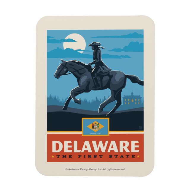 Íman Orgulho Estatal | Delaware 2 (Vertical)