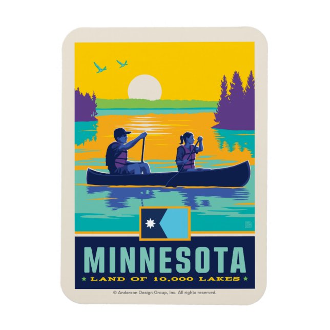 Íman Orgulho Estatal | Minnesota (Vertical)