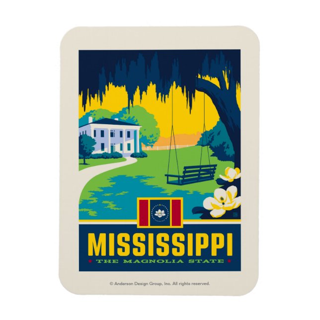 Íman Orgulho Estatal | Mississippi (Vertical)