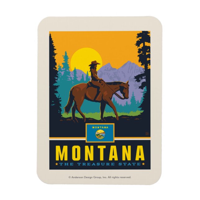 Íman Orgulho Estatal | Montana (Vertical)