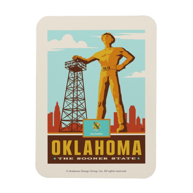 Íman Orgulho Estatal | Oklahoma (Vertical)