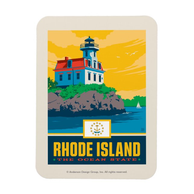 Íman Orgulho Estatal | Rhode Island (Vertical)