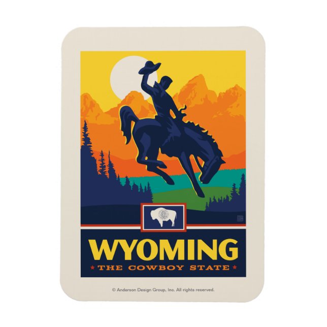 Íman Orgulho Estatal | Wyoming (Vertical)