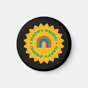 Íman Orgulho. Feliz orgulho. Gay amor. cor arco-íris