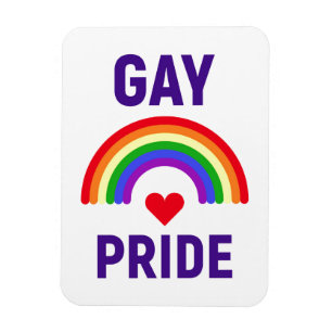 Íman Orgulho gay Coração e arco-íris